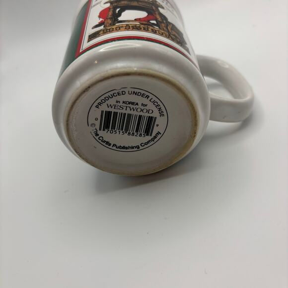 Lot of 3 Norman Rockwell Saturday Evening Post Christmas Mugs Cups Westwood - Picture 15 of 15
